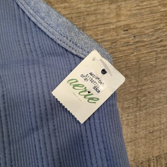 NWT AERIE | Seamless Heather Square Neck Longline Bralette Ribbed | Sz. XL - Picture 8 of 9